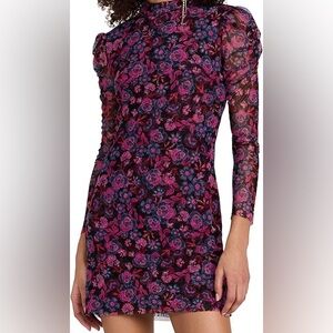 Misa Storm Black Floral Dress